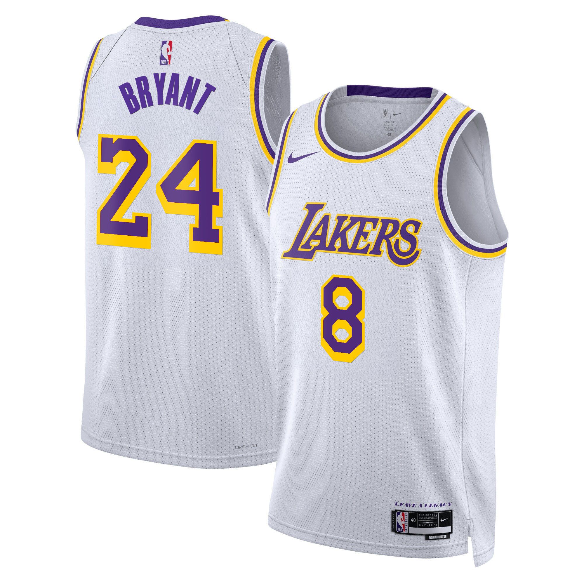 Men Los Angeles Lakers #24 Bryant White 2025 Nike Swingman NBA Jersey